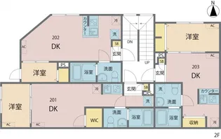 MIREA浮間舟渡【202号室号室】の間取り