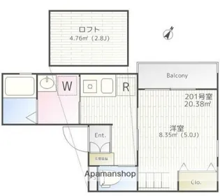 グランビル中野白鷺【2階】の間取り