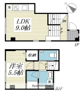 サリースマイル参番館【1階】の間取り