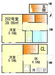 クラシェア中野新橋【2階】の間取り