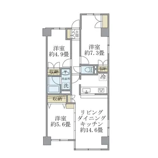ISM武蔵浦和【1階】の間取り