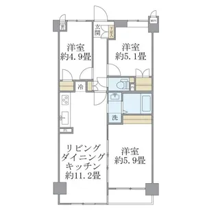 ISM武蔵浦和【2階】の間取り