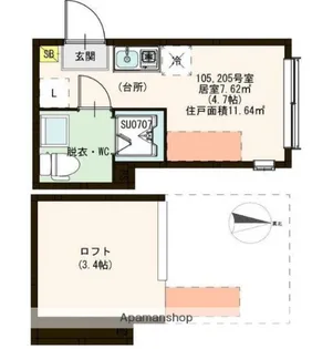 ハーモニーテラス上石神井Ⅳ【2階】の間取り