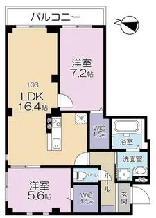 A.FLAT II【1階】の間取り