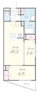 RESIDENCE KOENJI SQUARE(レジデンスコウエ【5階】の間取り