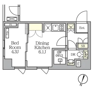 AIFLAT明大前【2階】の間取り
