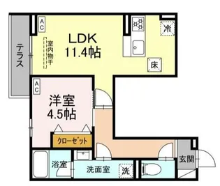 セレスティア桜上水【1階】の間取り