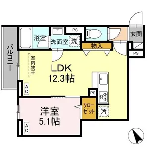 セレスティア桜上水【2階】の間取り