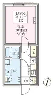 スカイラシクラス武蔵関【104号室号室】の間取り