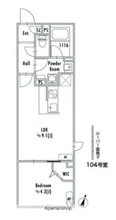GRAN PASEO鷺ノ宮【4階】の間取り