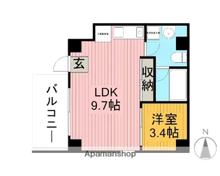 CORPORATE HOUSE K6【6階】の間取り