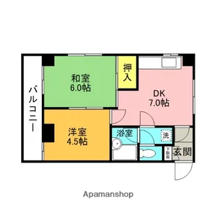 ラカーサモモイ【3階】の間取り