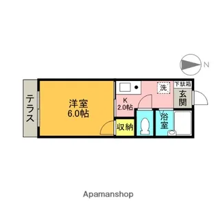 コーポ荻野【1階】の間取り