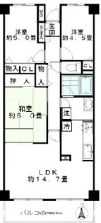 東京都江東区北砂1丁目【マンション】の間取り