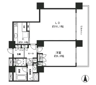 リバーポイントタワー【18階】の間取り
