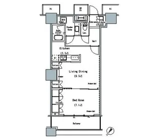 THE TOKYO TOWERS MIDTOWER【21階】の間取り