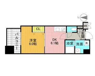 クレアールフレスカ【6階】の間取り
