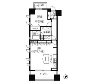 パークキューブ日本橋水天宮【3階】の間取り