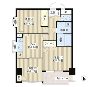 モン・コリーヌ山邦【4階】の間取り