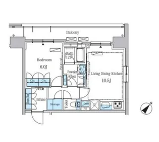 パークアクシス東日本橋ステーションゲート【11階】の間取り