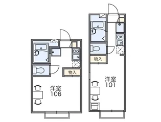 レオパレスセゾン【2階】の間取り