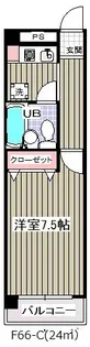 グランシャルム葛西【8階】の間取り