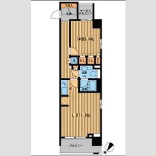 プライムアーバン日本橋横山町【11階】の間取り