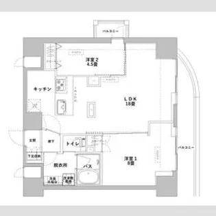プライムアーバン千住【4階】の間取り