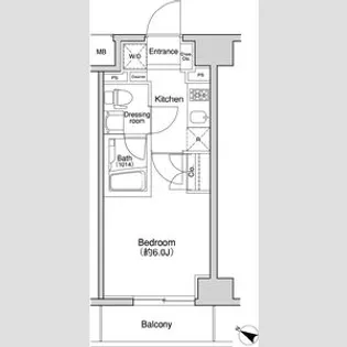 プラウドフラット森下【1階】の間取り
