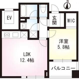 PARK AYASE【6階】の間取り