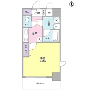 セレーノ品川【7階】の間取り