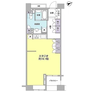 パークフラッツ銀座イースト【9階】の間取り