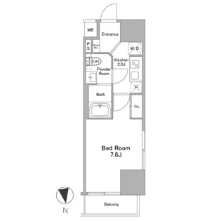 リバーレ浅草ウエスト【13階】の間取り