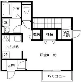 サニーハイツリズム【102号室号室】の間取り