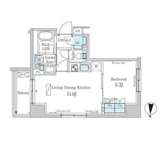 パークアクシス錦糸町ヴェール【8階】の間取り