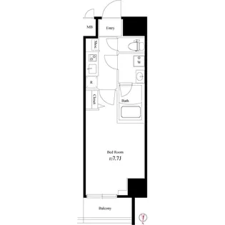 メインステージ錦糸町Ⅶラピス【0502号室】の間取り