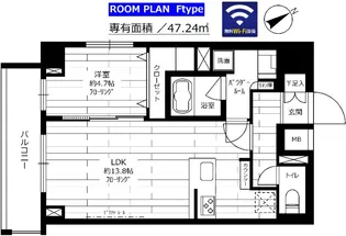 ステージファースト吾妻橋【8階】の間取り