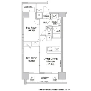 コンフォリア芝浦【10階】の間取り