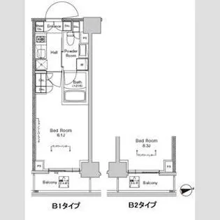 プラウドフラット門前仲町Ⅴ【3階】の間取り