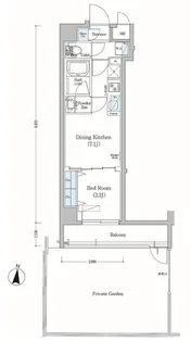 アーバネックス森下Ⅱ【1階】の間取り