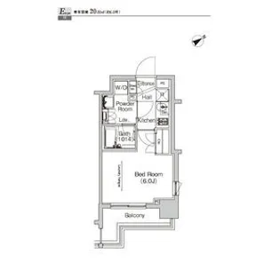 プラウドフラット門前仲町Ⅳ【3階】の間取り