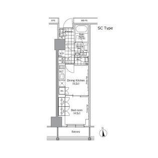 パークハビオ門前仲町【8階】の間取り