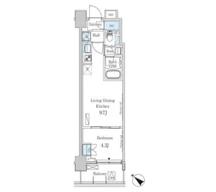 パークアクシス押上レジデンス【3階】の間取り