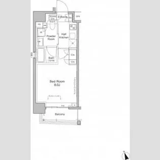 プラウドフラット東日本橋【8階】の間取り