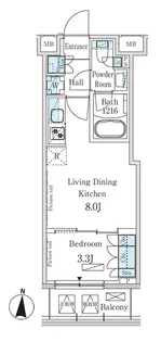 パークアクシス錦糸町WEST【3階】の間取り