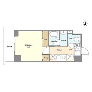 バウスフラッツ住吉【2階】の間取り