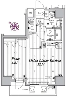 メイクスデザイン三ノ輪【3階】の間取り