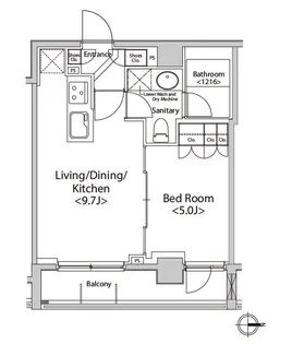 カスタリア菊川【7階】の間取り