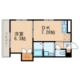 ロイヤルテラス橘亀戸【5階】の間取り