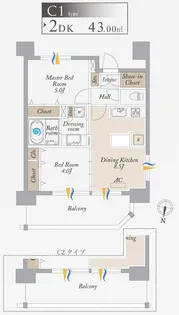 オーキッドレジデンス森下【8階】の間取り